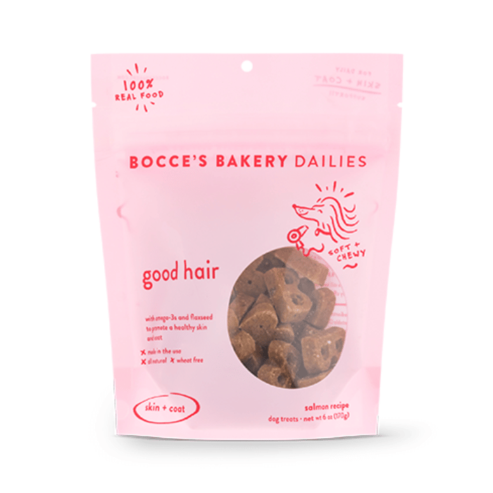 Bocce&#39;s Bakery Gâteries Gâteries pour chiens Daily Support Beau pelage - Saumon 6oz