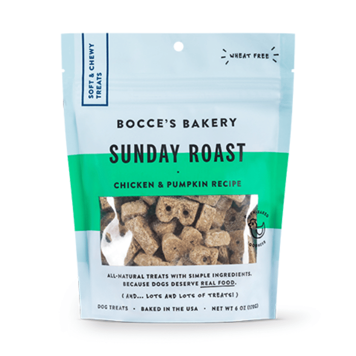 Bocce's Bakery Gâteries Gâteries pour chiens Sunday Roast Poulet et citrouille 6oz