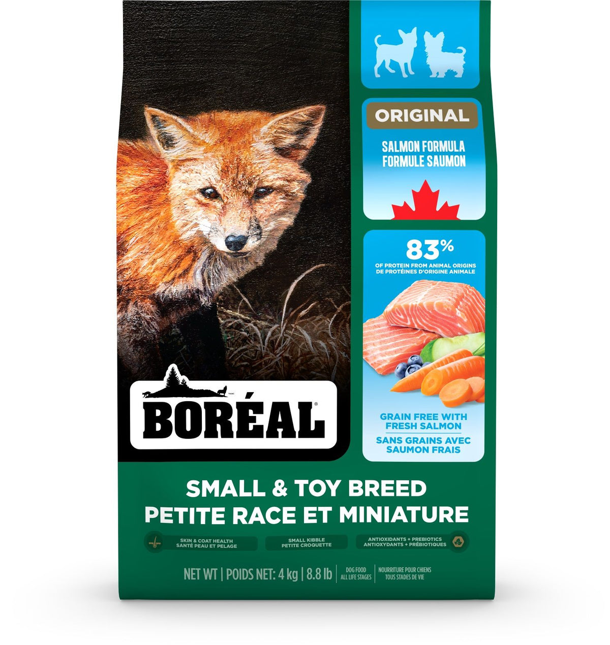 Boréal nourriture 4kg Boréal Original, Nourriture Pour Chien De Petite Race - Sans Grains, Saumon Boréal Original, Nourriture Pour Chien De Petite Race - Sans Grains, Saumon