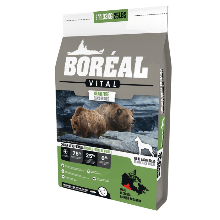 Boréal nourriture 25lbs Boréal Vital, Nourriture Pour Chien De Grande Race - Sans Grains, Poulet Boréal Vital, Nourriture Pour Chien De Grande Race - Sans Grains, Poulet