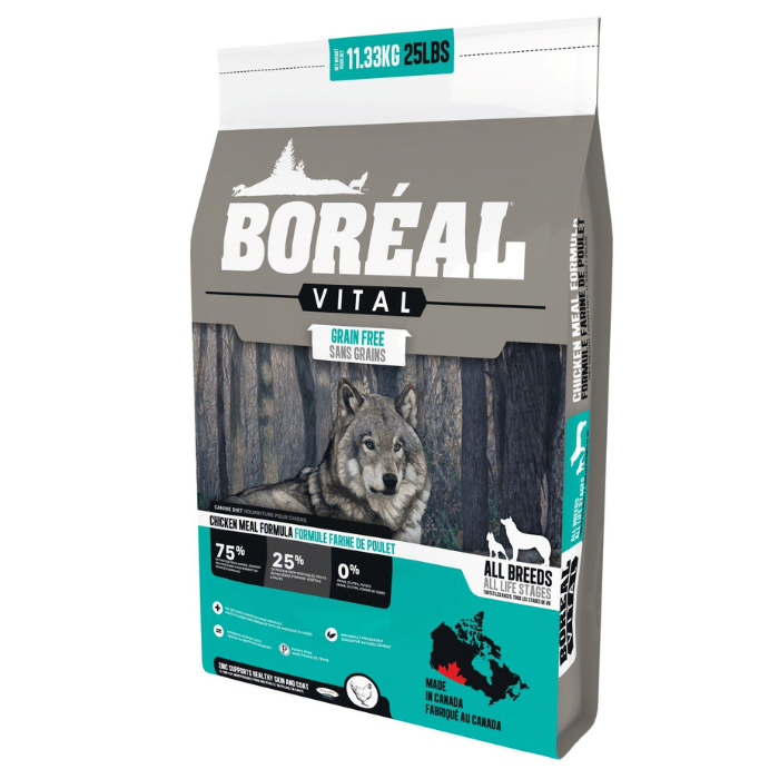 Boréal nourriture 25lbs Boréal Vital, Nourriture Pour Chien - Sans Grains, Poulet Boréal Vital, Nourriture Pour Chien - Sans Grains, Poulet