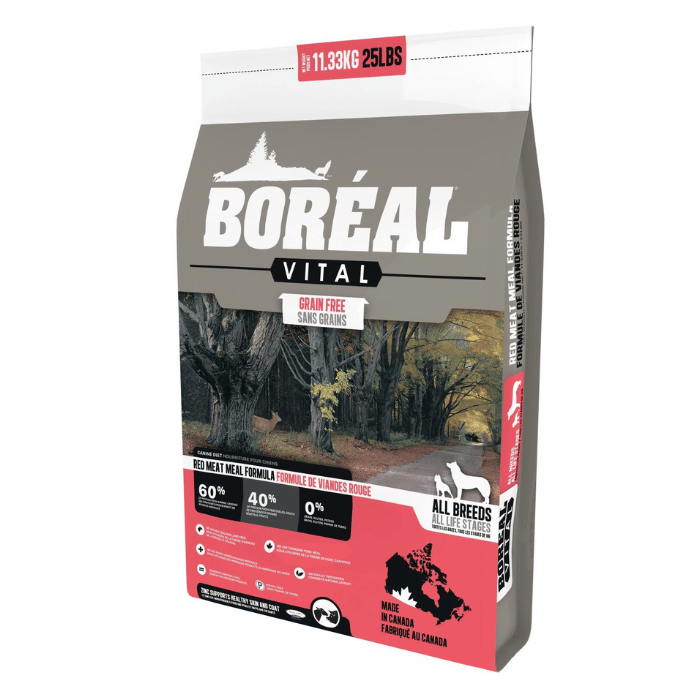 Boréal nourriture 5lbs Boréal Vital, Nourriture Pour Chien - Sans Grains, Viande Rouge Boréal Vital, Nourriture Pour Chien - Sans Grains, Viande Rouge