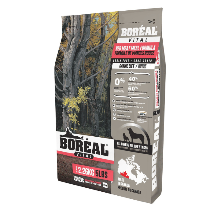 Boréal nourriture 5lbs Boréal Vital, Nourriture Pour Chien - Sans Grains, Viande Rouge Boréal Vital, Nourriture Pour Chien - Sans Grains, Viande Rouge