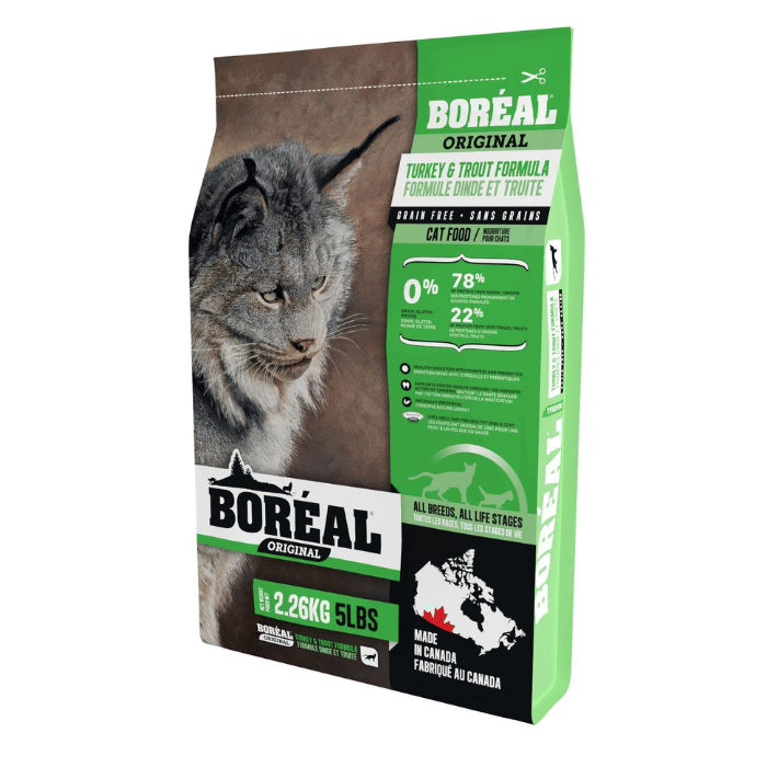Boréal nourriture chat 2.26kg Boréal Original, Nourriture Pour Chat - Sans Grains, Dinde Et Truite Boréal Original, Nourriture Pour Chat - Sans Grains, Dinde Et Truite