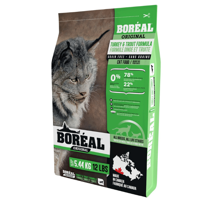 Boréal nourriture chat 5.45kg Boréal Original, Nourriture Pour Chat - Sans Grains, Dinde Et Truite Boréal Original, Nourriture Pour Chat - Sans Grains, Dinde Et Truite