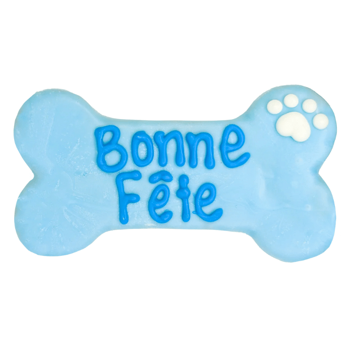 Bosco and Roxy's biscuit Biscuit pour chiens - Bonne Fête 6" Bleu
