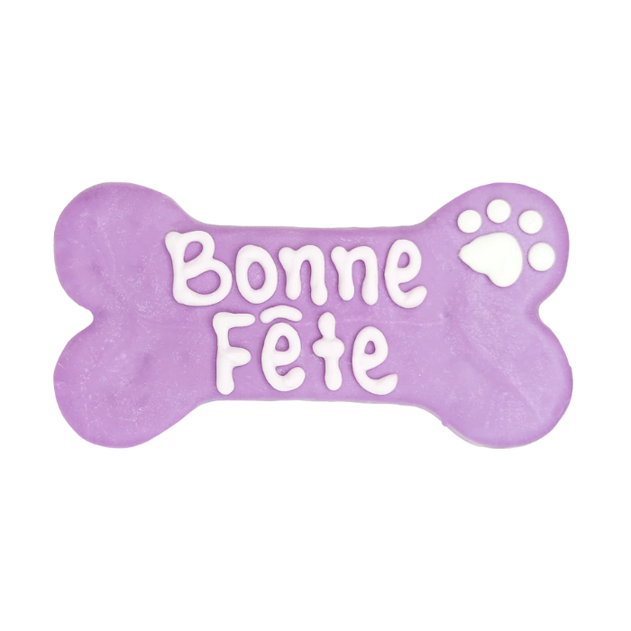 Bosco and Roxy's biscuit Biscuit pour chiens - Bonne Fête 6" mauve