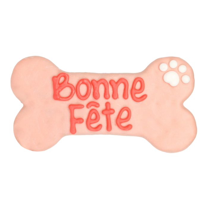 Bosco and Roxy&#39;s biscuit Biscuit pour chiens - Bonne Fête 6&quot; Rose