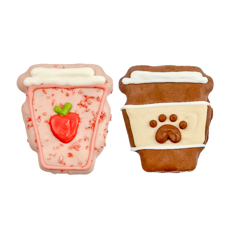 Dog biscuit - Pawsome Pink Smoothie & Barkuccino