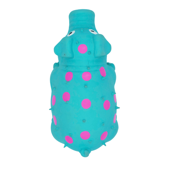 Bud'z Jouet En Latex Avec "squeaker" Pour Chien - Cochon Turquoise à Pois Roses 6"