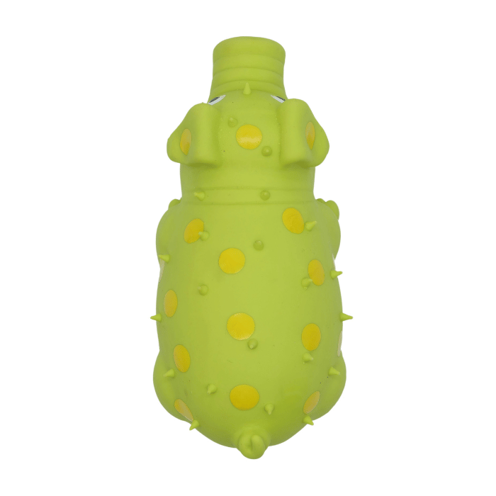 Bud'z Jouet En Latex Avec "squeaker" Pour Chien - Cochon Vert à Pois Jaunes 6"
