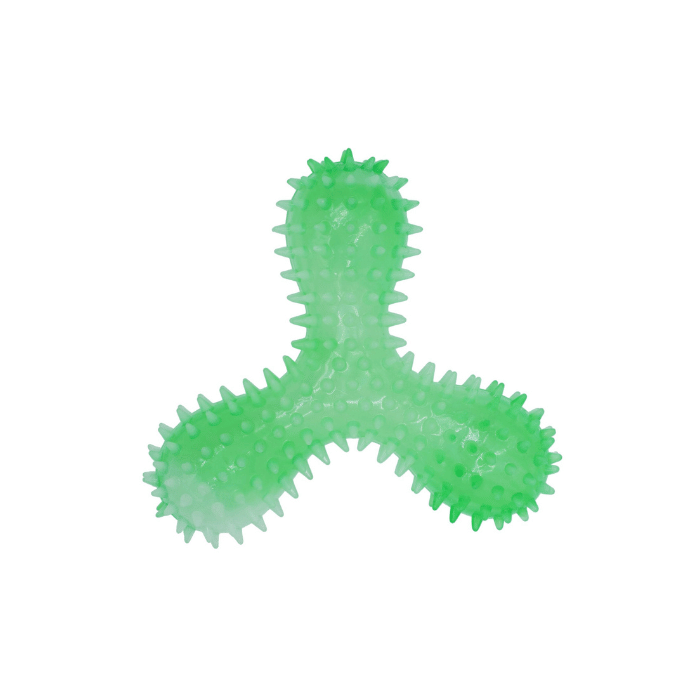 Bud'z jouets pour chien Bud'z Jouet En Caoutchouc Lumineux Pour Chien - Triskel à Pointes, Vert 16cm Bud'z Jouet En Caoutchouc Lumineux Pour Chien - Triskel à Pointes, Vert 16cm