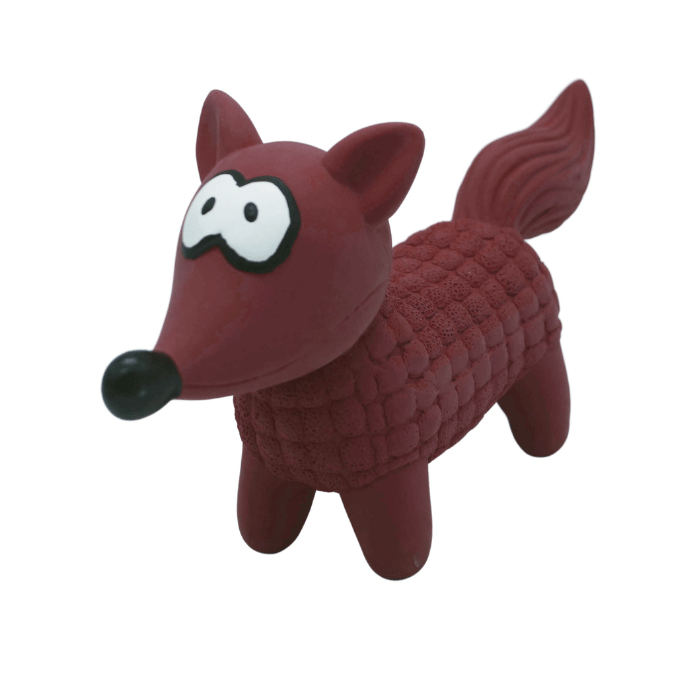Bud'z jouets pour chien Jouet En Latex Avec "squeaker" Pour Chien - Renard Roux 8"