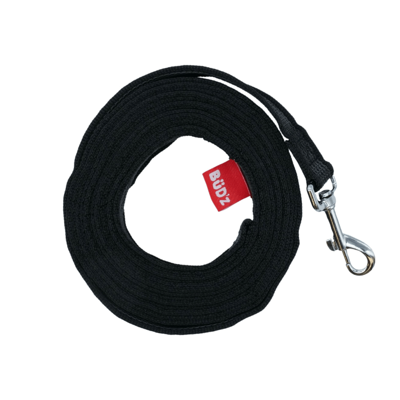 Bud'z Laisse et longe 30 pi (914 cm) Bud'z - Longe de dressage nylon antidérapante - 1 po Bud'z - Longe de dressage antidérapante nylon 1 po - 15 et 30 pi | Sherbrooke Canin