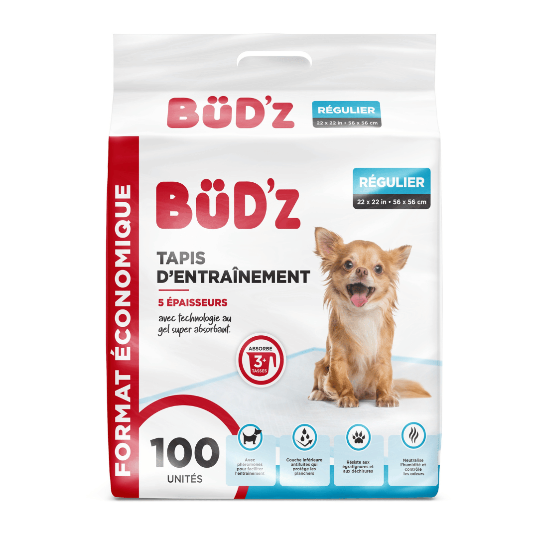 Bud&#39;z tapis Paq de 100 Tapis d&#39;entrainement pour chien Bud&#39;z 22 x 22&#39;&#39;