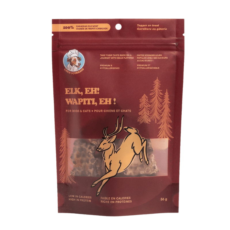 Chien Gourmand gâterie lyophilisée Chien Gourmand - Morceaux de Wapiti Lyophilisés Chien Gourmand - Morceaux de Wapiti Lyophilisés