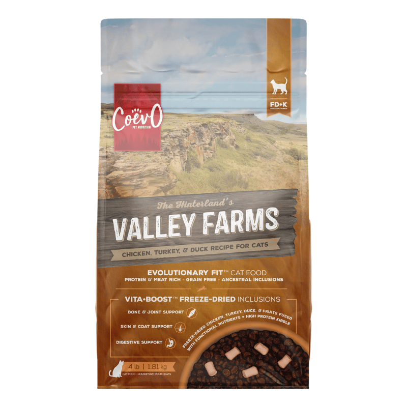 CoevO Nourriture pour chat Nourriture pour chat CoevO FD+K Valley Farms - Poulet, dinde et canard Nourriture pour chat CoevO FD+K Valley Farms - Poulet, dinde et canard