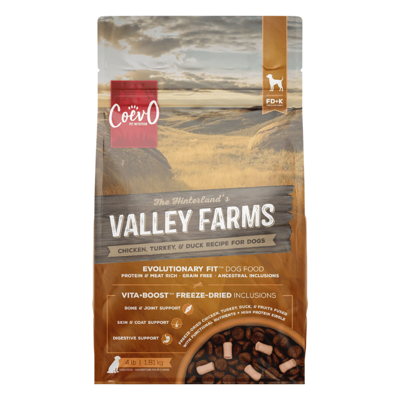 CoevO Nourriture pour chien Nourriture pour chien CoevO FD+K Valley Farms - Poulet, dinde et canard Nourriture pour chien CoevO FD+K Valley Farms - Poulet, dinde et canard