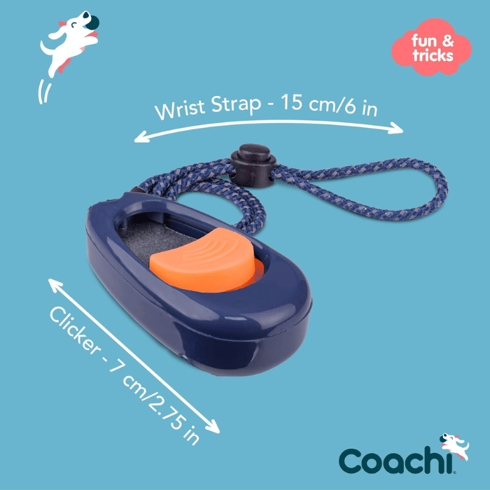 Company of animals Clicker Coachi Multi-Clicker : Accessoire de Dressage Canin avec Contrôle du Volume sur 3 Niveaux, Facile à Utiliser, Lanière Ajustable – Idéal pour Chiens et Chiots Clicker Clix Multi - pour entrainement du chien
