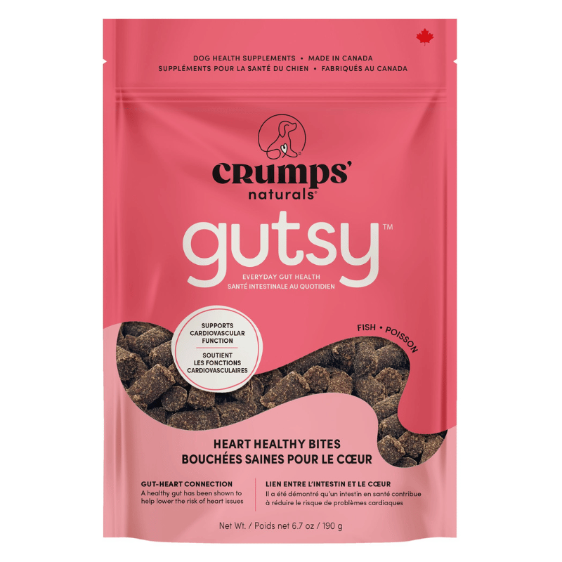 Crump's Naturals Gâteries Crumps' Naturals Gutsy, Gâteries Pour Chien, Bouchées Saines Pour Le Coeur 190g Crumps' Naturals Gutsy Bouchées Saines Pour Le Cœur Chien 190g