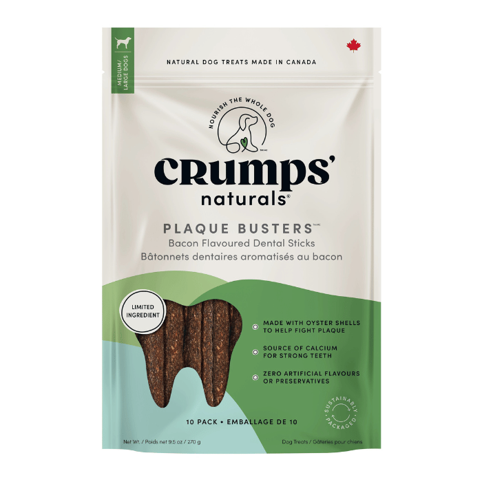 Crump's Naturals Gâteries Gâteries Crumps Plaque Busters contre la plaque dentaire 7'' bacon