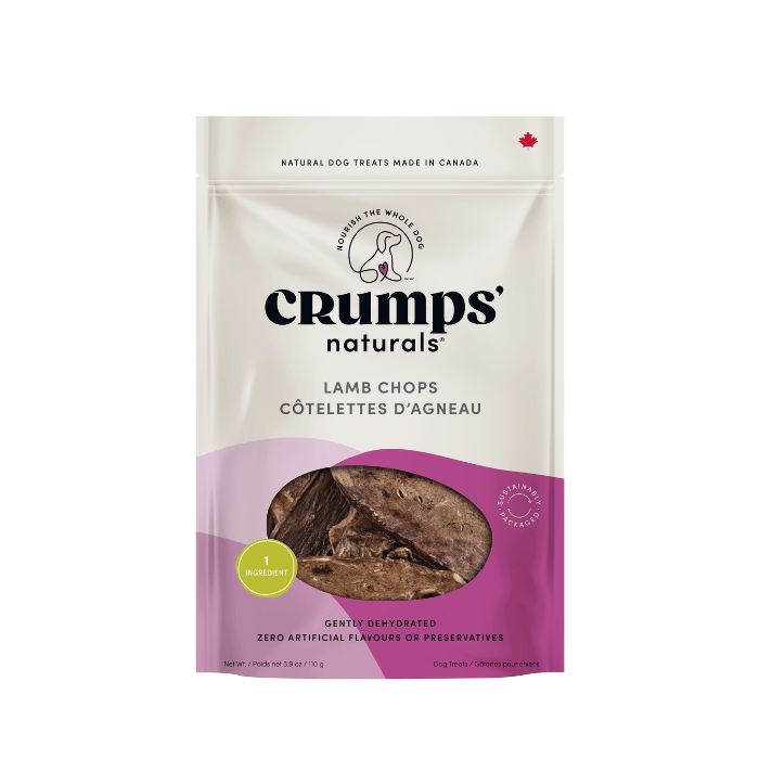 Crump's Naturals Gâteries Gâteries Pour Chien, Côtelettes De Poumon D'agneau 110g
