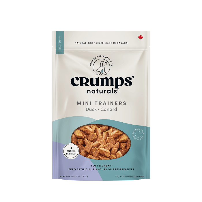 Crump's Naturals Gâteries Mini-bouchées D'entrainement Pour Chien, Semi-humides Au Canard 300g