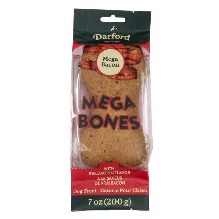 Darford biscuit Méga Biscuit pour chiens - Darford Mega Bones bacon 7oz Méga Biscuit pour chiens - Darford Mega Bones bacon 7oz