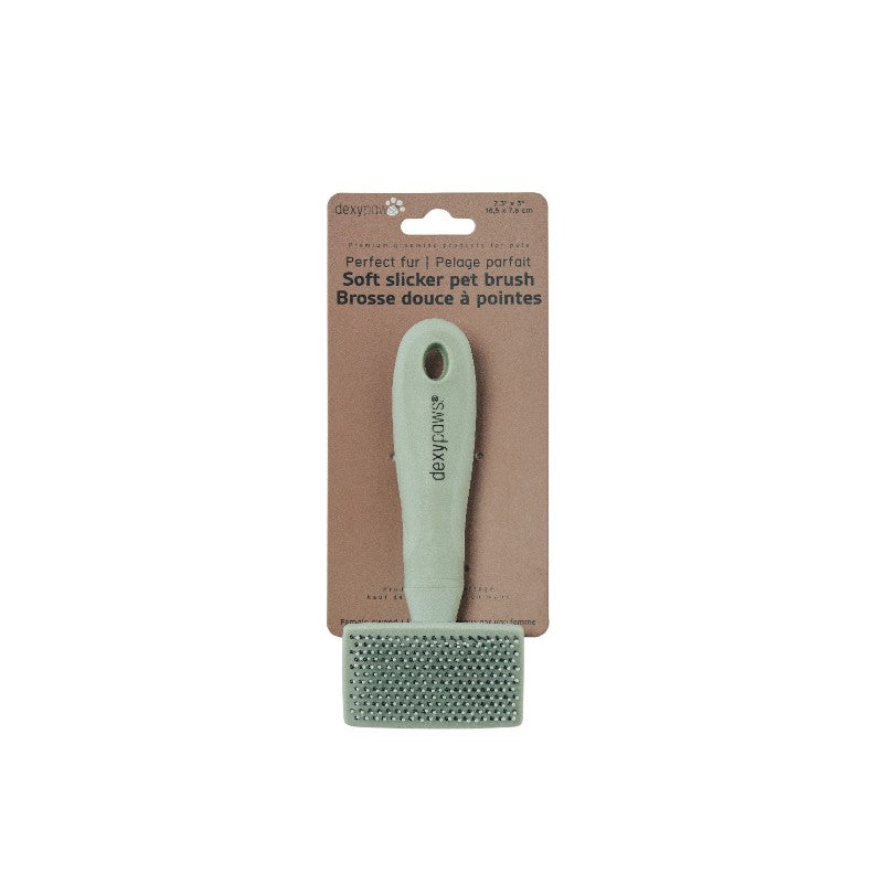 Dexypaws Brosse Dexypaws - Brosse démêlante douce à pointes de plastique (slicker) Dexypaws - Brosse démêlante douce à pointes de plastique (slicker)