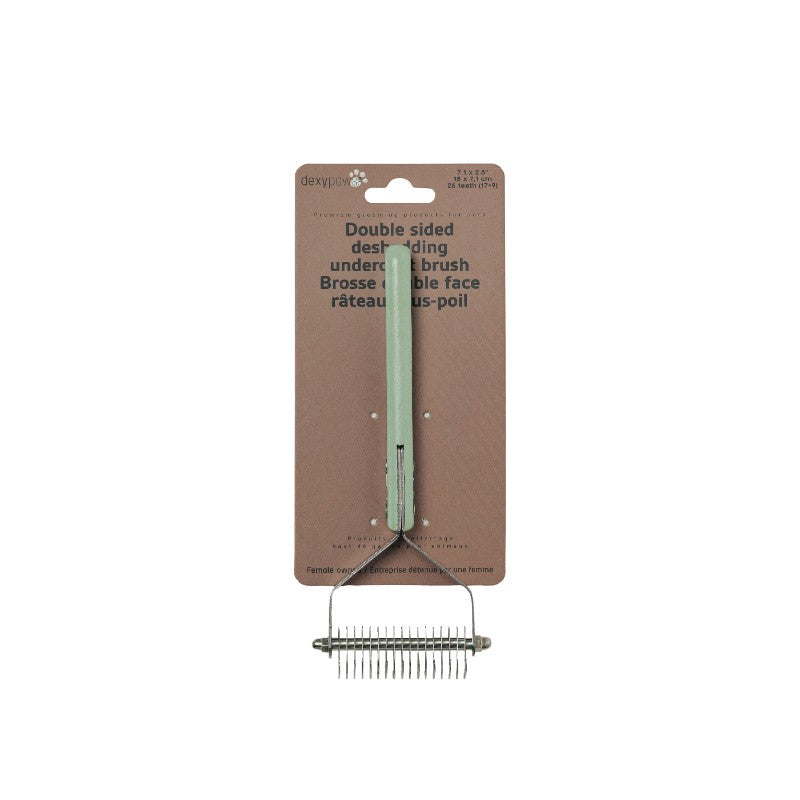 Dexypaws Brosse Dexypaws - Brosse métallique double face, râteau pour sous-poil Dexypaws - Brosse métallique double face, râteau pour sous-poil