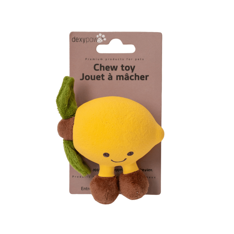 Dexypaws Jouet Dexypaws Jouet en Latex et Peluche pour Petit Chien - Citron 3 pouces Jouet Latex Peluche Citron 3po Dexypaws | Sherbrooke Canin