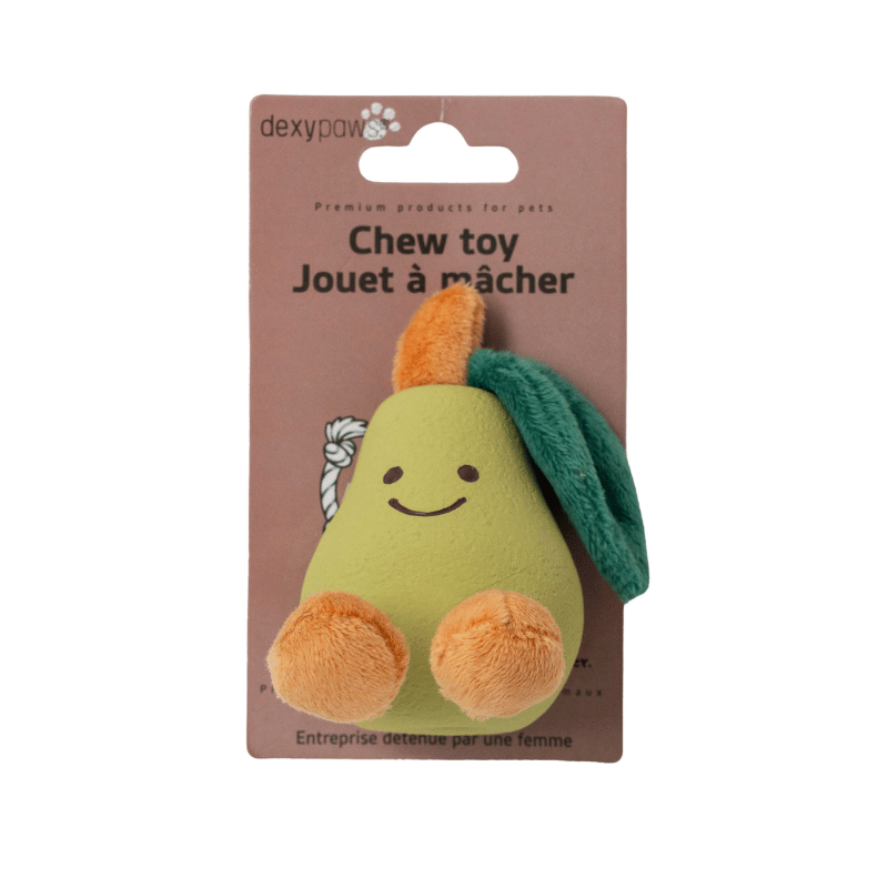 Dexypaws Jouet Dexypaws Jouet en Latex et Peluche pour Petit Chien - Poire 4 pouces Jouet Latex Peluche Poire 4po Dexypaws | Sherbrooke Canin