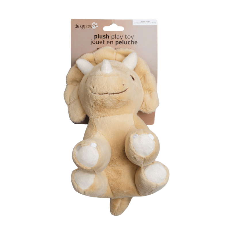 Dexypaws Plush Dog Toy - Dinosaur | Dexypaws Dinosaur Plush for Dogs | Sherbrooke Canin