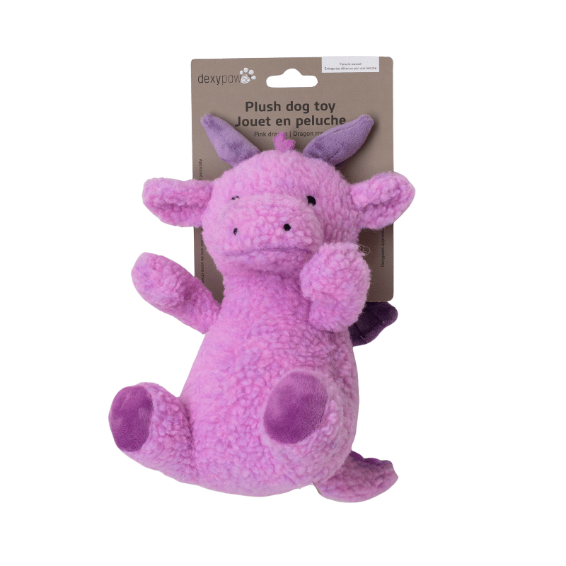 Dexypaws Jouet Dexypaws Jouet en Peluche pour Chien - Dragon Lilas, Grand 8 pouces Peluche Dragon Lilas Grand 8po Dexypaws | Sherbrooke Canin