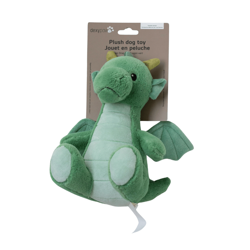 Dexypaws Jouet Dexypaws Jouet en Peluche pour Chien - Dragon Vert, Grand 8 pouces Peluche Dragon Vert Grand 8po Dexypaws | Sherbrooke Canin