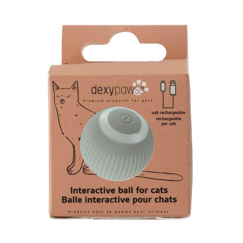 Dexypaws Jouet Dexypaws - Jouet interactif pour chat, boule rotative intelligente vert sauge Dexypaws - Jouet interactif pour chat, boule rotative intelligente vert sauge