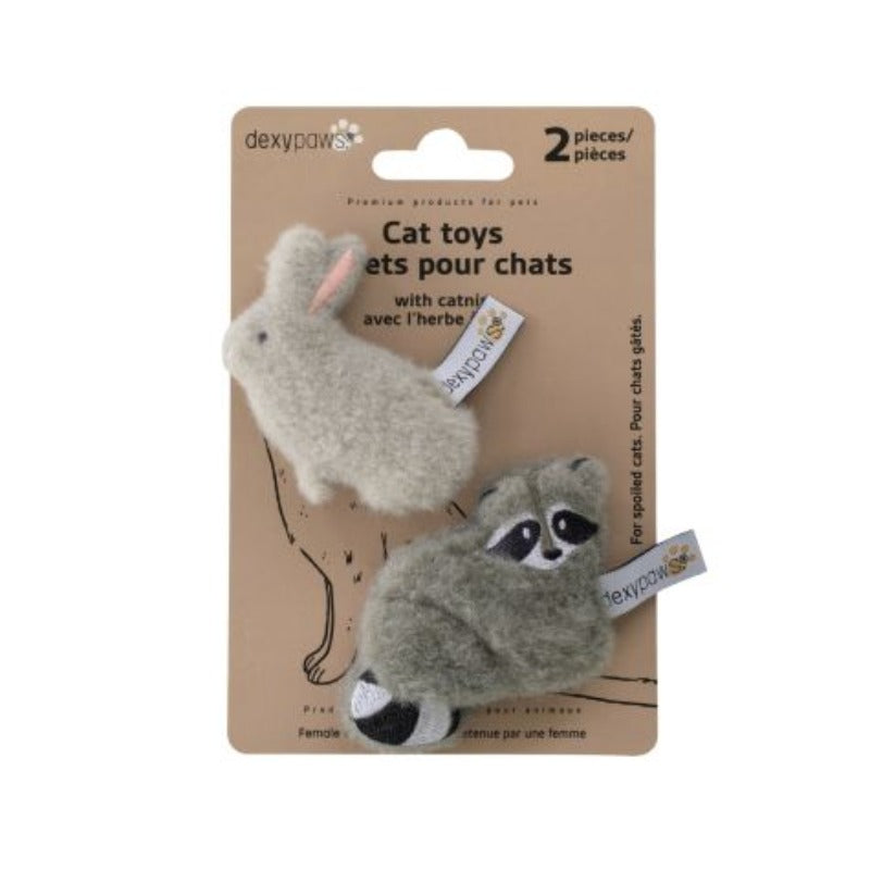 Dexypaws Jouet Dexypaws - Jouet pour chat avec herbe à chat, duo copains de jardin Dexypaws - Jouet pour chat avec herbe à chat, duo copains de jardin