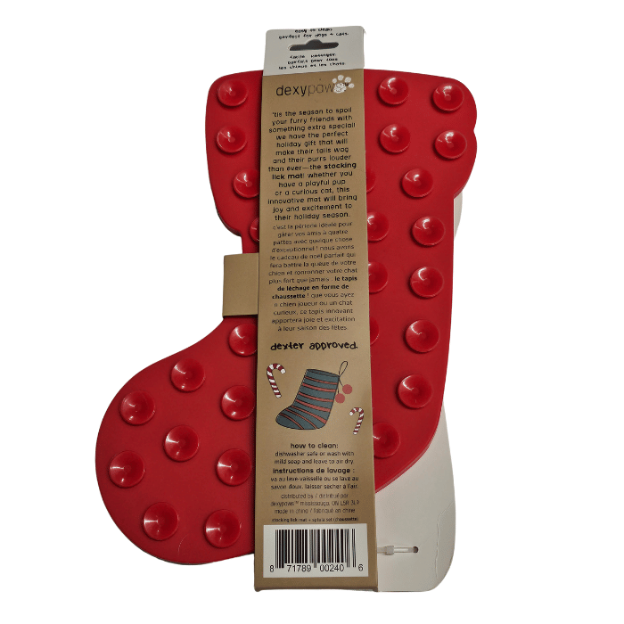 Dexypaws Tapis à lécher chaussettes de noël avec spatule en silicone