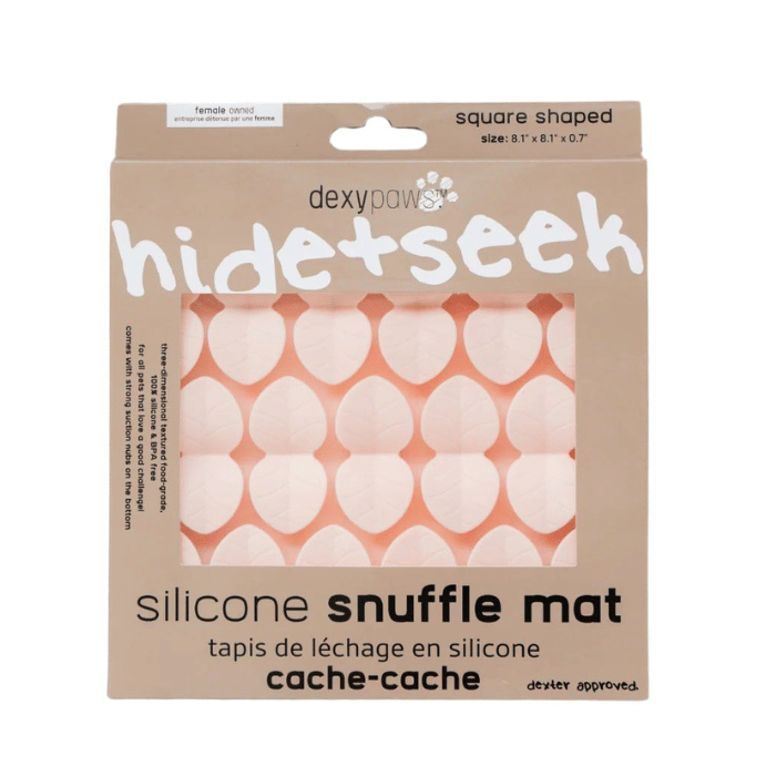Dexypaws Tapis De Léchage En Silicone "cache-cache" Carré, Rose