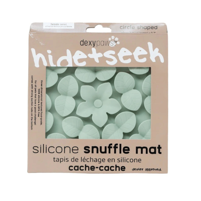 Dexypaws Tapis De Léchage En Silicone "cache-cache" Cercle, Vert Sauge