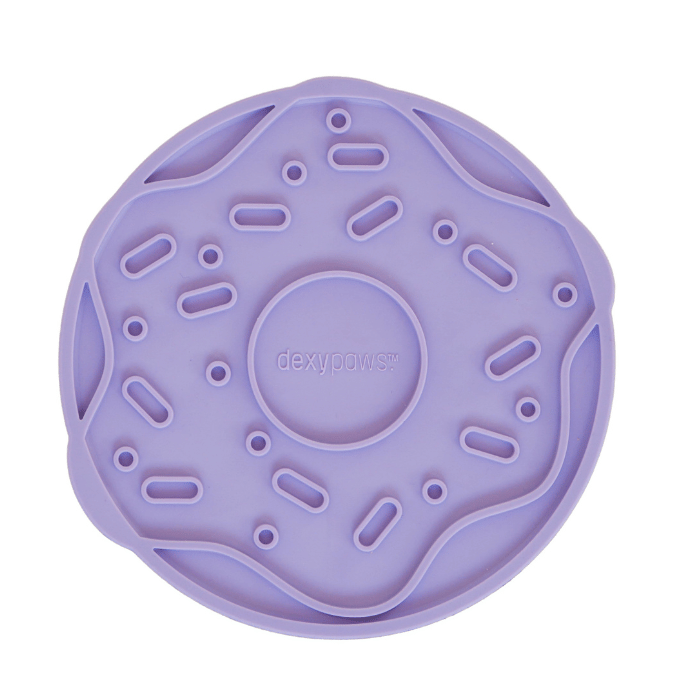 Dexypaws Tapis De Léchage Stimulant En Forme De Beignet, Mauve