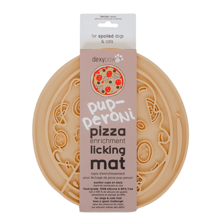 Dexypaws Tapis De Léchage Stimulant En Forme De Pizza, Jaune