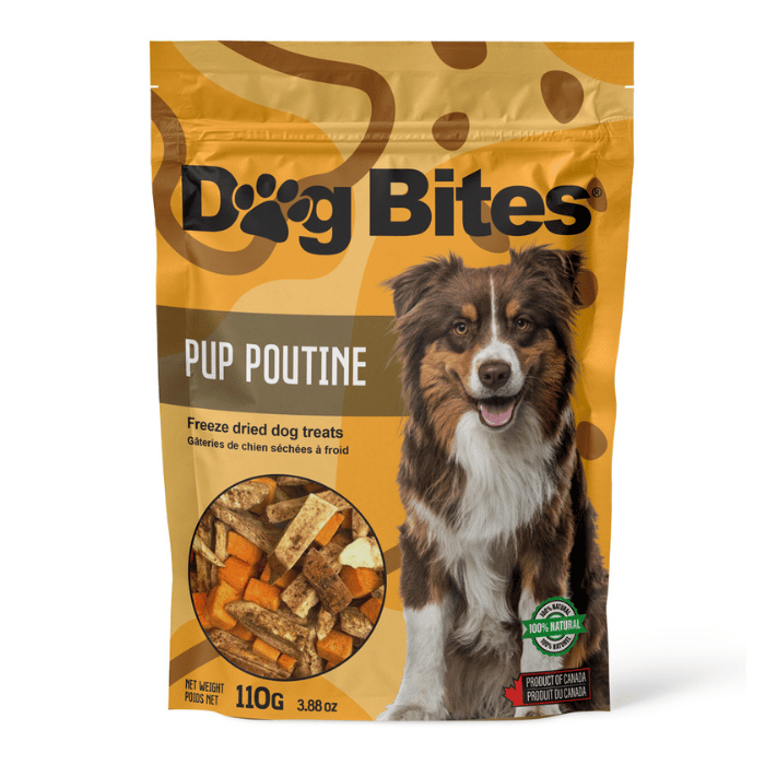 Dog Bites Gâteries Gâteries pour chiens séchées à froid - Pup Poutine