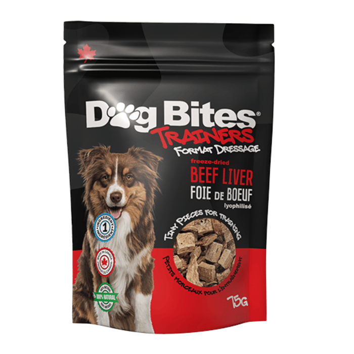 Dog Bites 150g Gâteries pour chiens séché à froid - Foie de boeuf - Format dressage Gâteries pour chiens séché à froid - Foie de boeuf - Format dressage