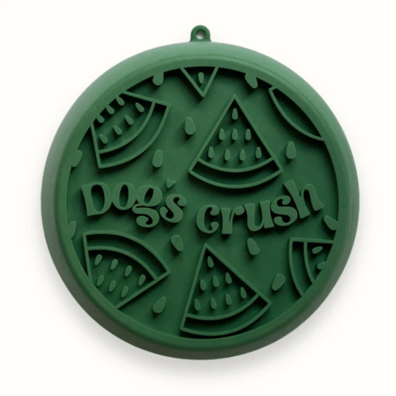 Dog's Crush bols pour chien Bol ralentisseur et tapis de lèche 3-en-1 - Melon - Dog's Crush Bol ralentisseur et tapis de lèche 3-en-1 Melon - Dog's Crush | Sherbrooke Canin