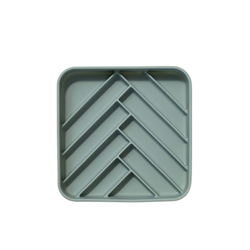 Dogged dog bowls - Dogged Chevron silicone slow feeder bowl for dogs in seafoam - Dogged Chevron silicone slow feeder bowl for dogs in seafoam