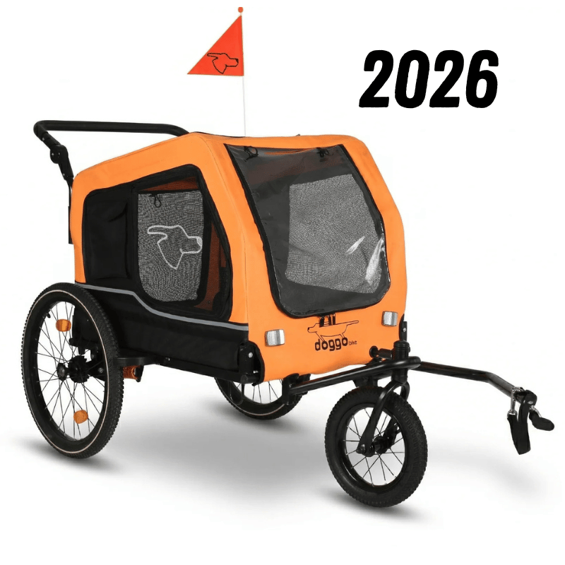 Doggo Bike velo Chariot pour chiens Doggo Bike - modèle 2026 Remorque Vélo pour Chien Doggo Bike 2026 | Poussette Incluse, jusqu'à 100 lb - Sherbrooke Canin