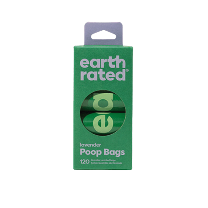 Earth Rated poopbags 8 rouleaux de recharge - 120 sacs Earth Rated Lavande