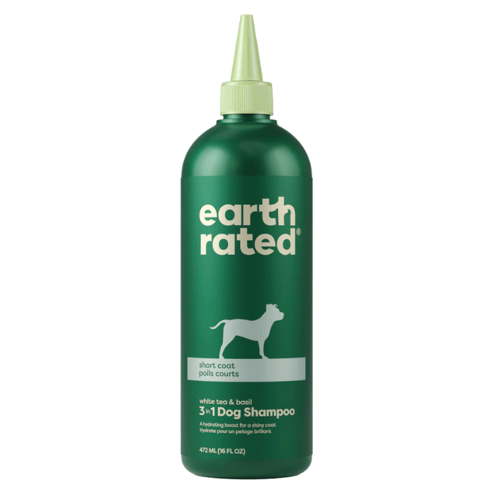 Earth Rated Shampoing 3 en 1 pour chien à poil court Shampoing 3 en 1 pour chien à poil court