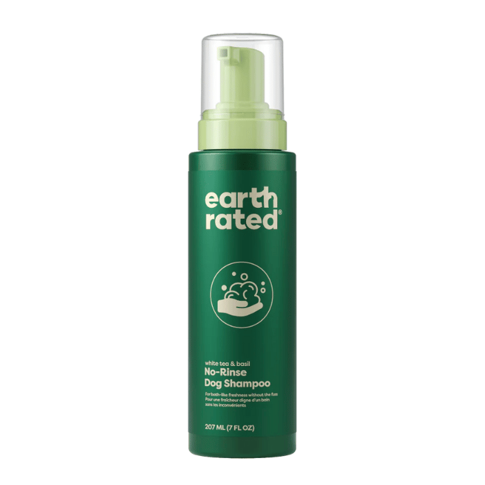 Earth Rated Shampoing pour chien sans rinçage Shampoing pour chien sans rinçage